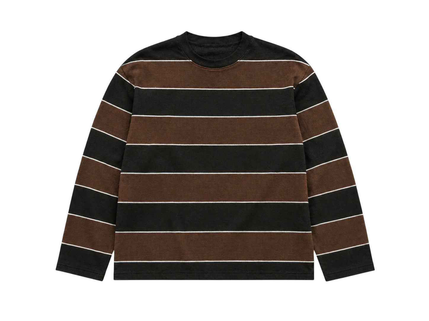 BROWN STRIPED KNIT